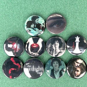 Twilight Saga Pin Badges | Handmade Metal Pins, Fridge Magnets