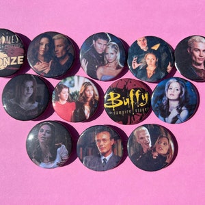Buffy Vampire Slayer Pin Badges | Handmade, TV Show Inspired