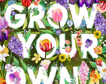 You're a Wildflower Art Print Floral Wall Art Katie 