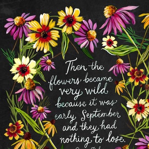 Early September | Wildflower Art Print | Katie Daisy Art | 8x10 | 11x14