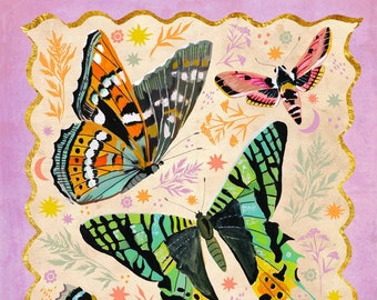 Fly Away | Butterfly Art Print | Wall Art | Katie Daisy | 8x10 | 11x14
