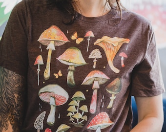 T-shirt aux champignons mélangés