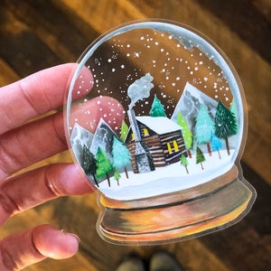 Sticker boule à neige transparent
