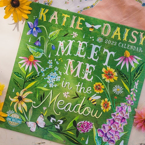 Amber Lotus Katie Daisy 2023 Wall Calendar Etsy