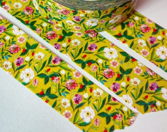 Yellow Floral Washi Tape #1