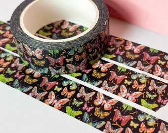 Gold Foil Moths Washi Tape #17