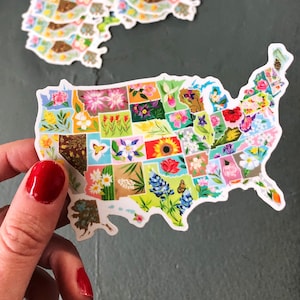 Sticker Fleurs de l'État américain
