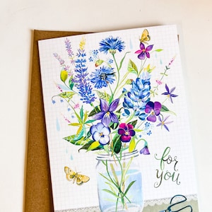 Para você Bouquet - Cartão de felicitações