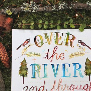 Over The River and Through The Woods Print by Katie Daisy image 2