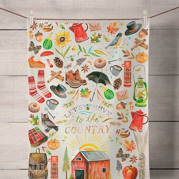 Tea Towel | Let's Move To The Country