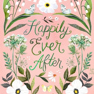 Glücklich Ever After Print von Katie Daisy