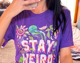 Stay Weird Tri Blend Tee