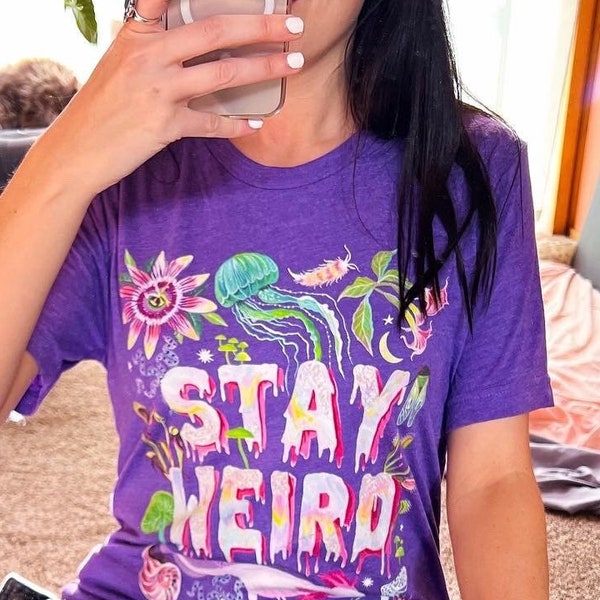 Stay Weird Tri Blend Tee