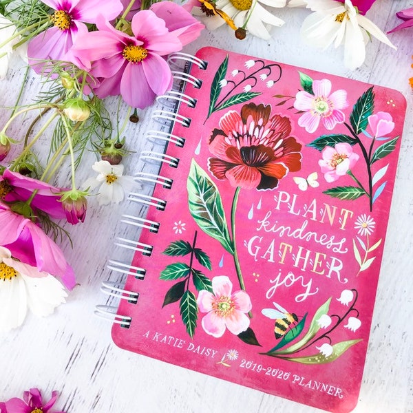 2019-2020 pianificatore | Pianta gentilezza raccogliere gioia | Katie Daisy DateBook
