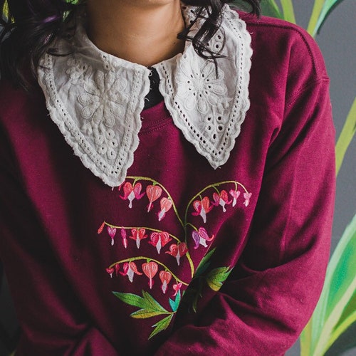 bleeding heart sweater