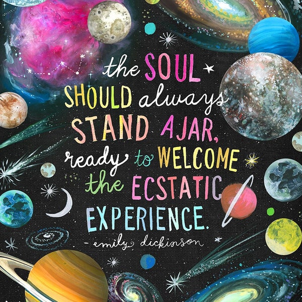 Ecstatic Experience Art Print | Celestial Wall Art | Space | Katie Daisy