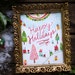 Happy Holidays Print | Watercolor Lettering | Christmas Wall Art | Katie Daisy | 8x10
