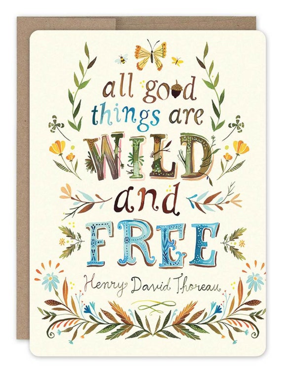 Wild and Free - Greeting Card