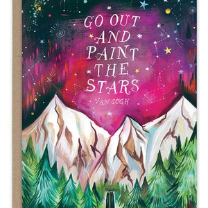 Pinta las estrellas - Van Gogh - Tarjeta de felicitación - Ánimo