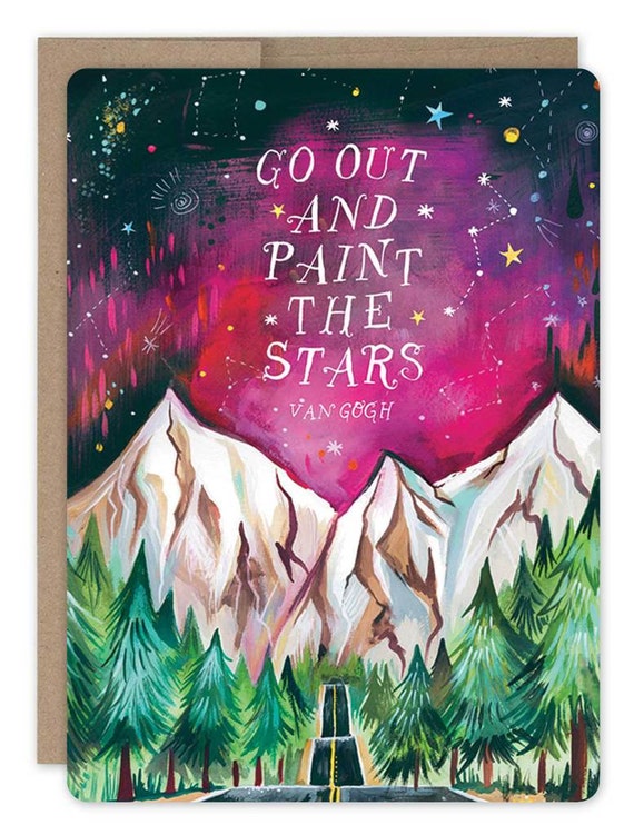 Paint the Stars - Van Gogh  - Greeting Card - Encouragement