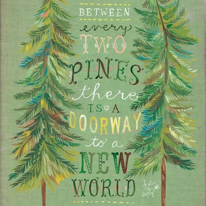 Two Pines Print by Katie Daisy