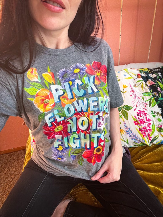 Flower Bouquet Floral Triblend Tee / T Shirt