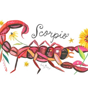 Scorpio | Zodiac Wall Art | Horoscope  | 8x10 | 11x14