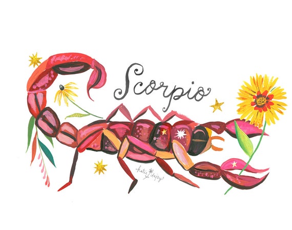 Scorpio | Zodiac Wall Art | Horoscope  | 8x10 | 11x14