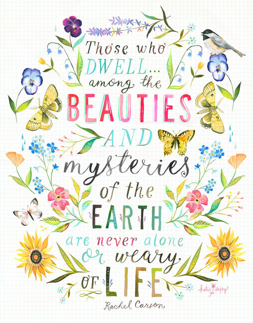 Beauties & Mysteries | Wildflower Art Print | Floral Wall Art | Katie ...