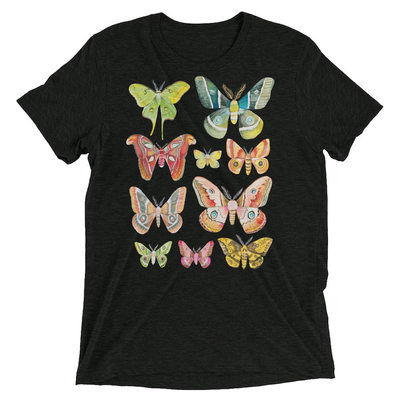 Moths TriBlend TShirt Etsy