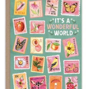 Carte d'anniversaire Timbres-poste