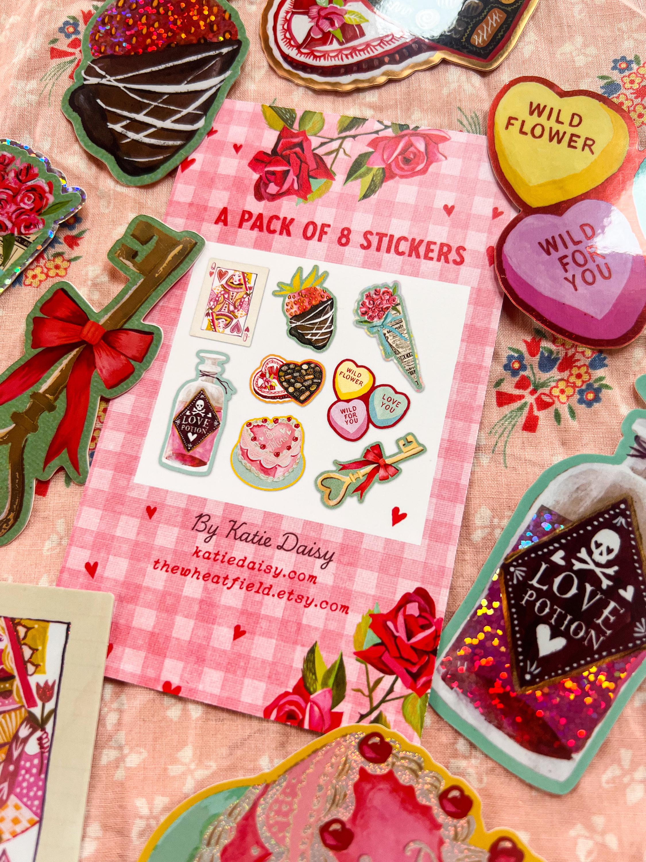 A Very Lovely Sticker Pack - Set of 8 Stickers - Etsy UK