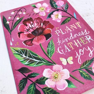 Plantar bondad genera alegría - Tarjeta de felicitación