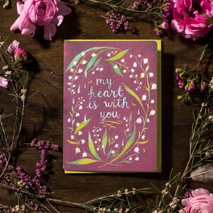 My Heart is With You Greeting Card Katie Daisy image 2