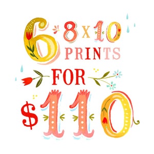 SALE - Set of 6 8x10 Art Prints | Inspirational Wall Art Discount
