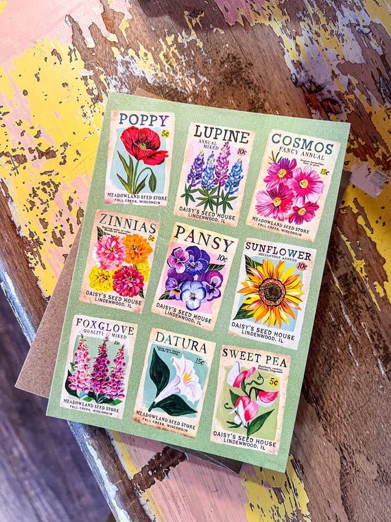 Seed Packets Greeting Card