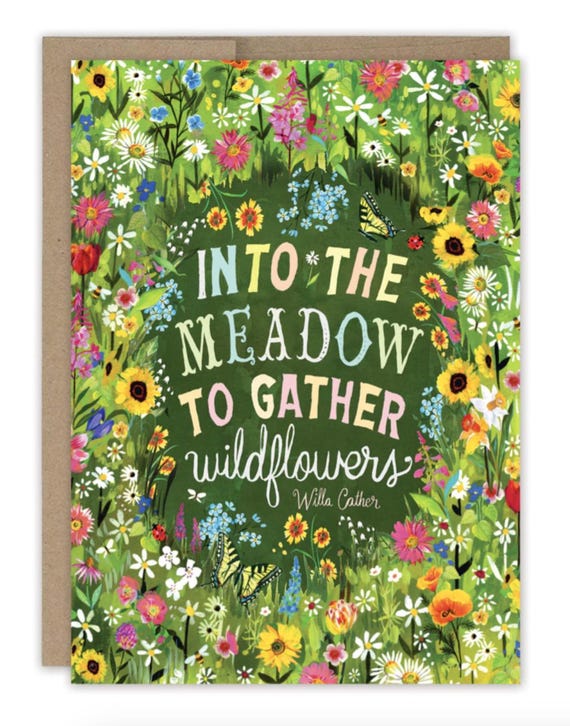 Into The Meadow Birthday Card