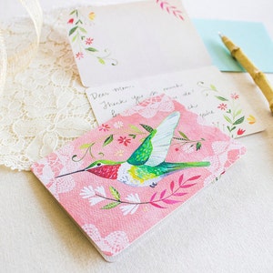 Hummingbird Notecard Set Blank Cards Stationery Katie Daisy image 2