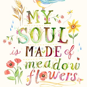 Soul Made of Meadow Flowers  -   vertical print