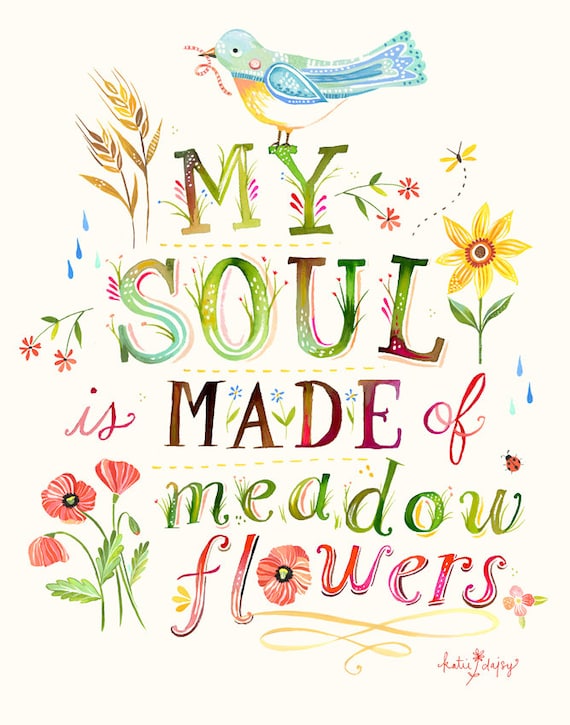 Soul Made of Meadow Flowers  -   vertical print