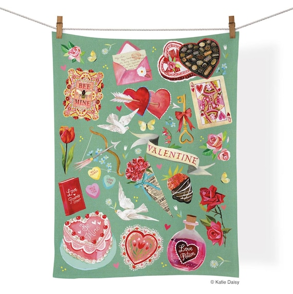 Valentine's Classics 100% Cotton Tea Towel