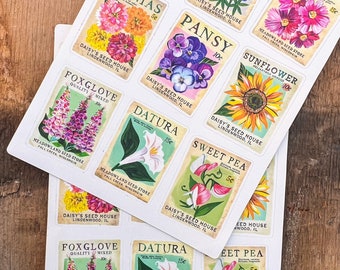 Seed Packet Sticker Sheets