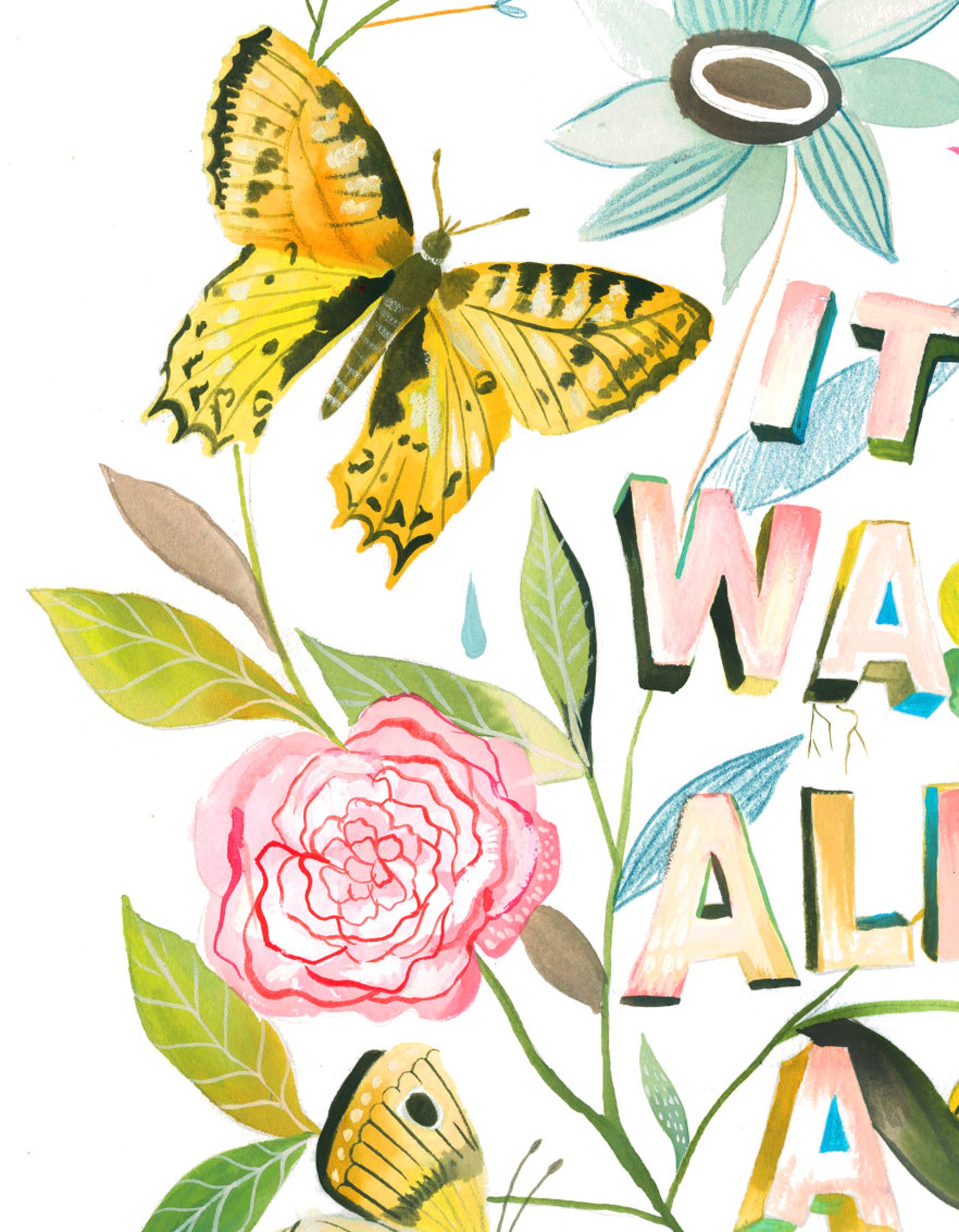 Dream State | Wildflower Art Print | Floral Wall Art | Katie Daisy ...