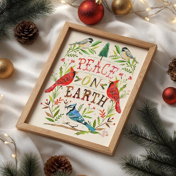 Peace on Earth Art Print | Christmas Wall Art