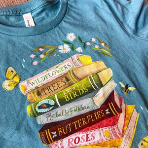Livres T-shirt décontracté pour femme - T-shirt sur le thème littéraire, tenues décontractées confortables, cadeau pour les amateurs de lecture, chemise de lecture amusante, coton doux