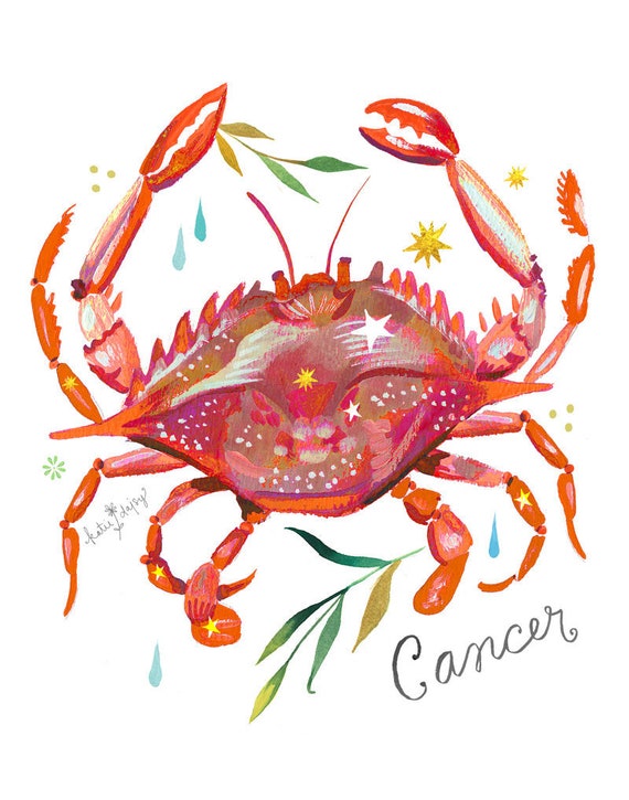 Cancer | Zodiac Wall Art | Horoscope  | 8x10 | 11x14