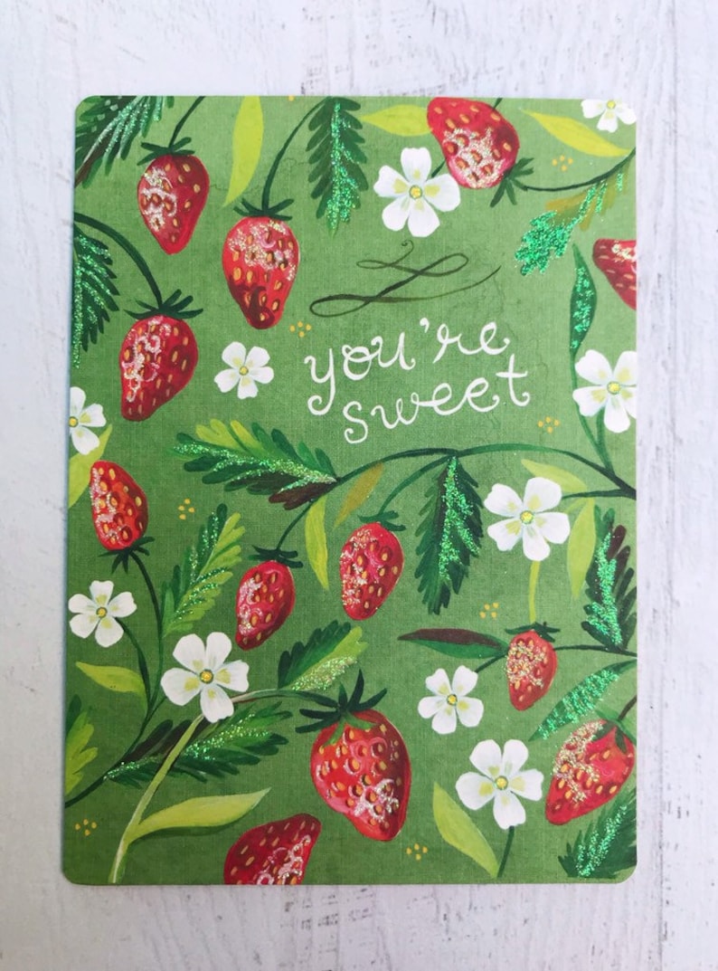 You're Sweet Greeting Card Katie Daisy Etsy