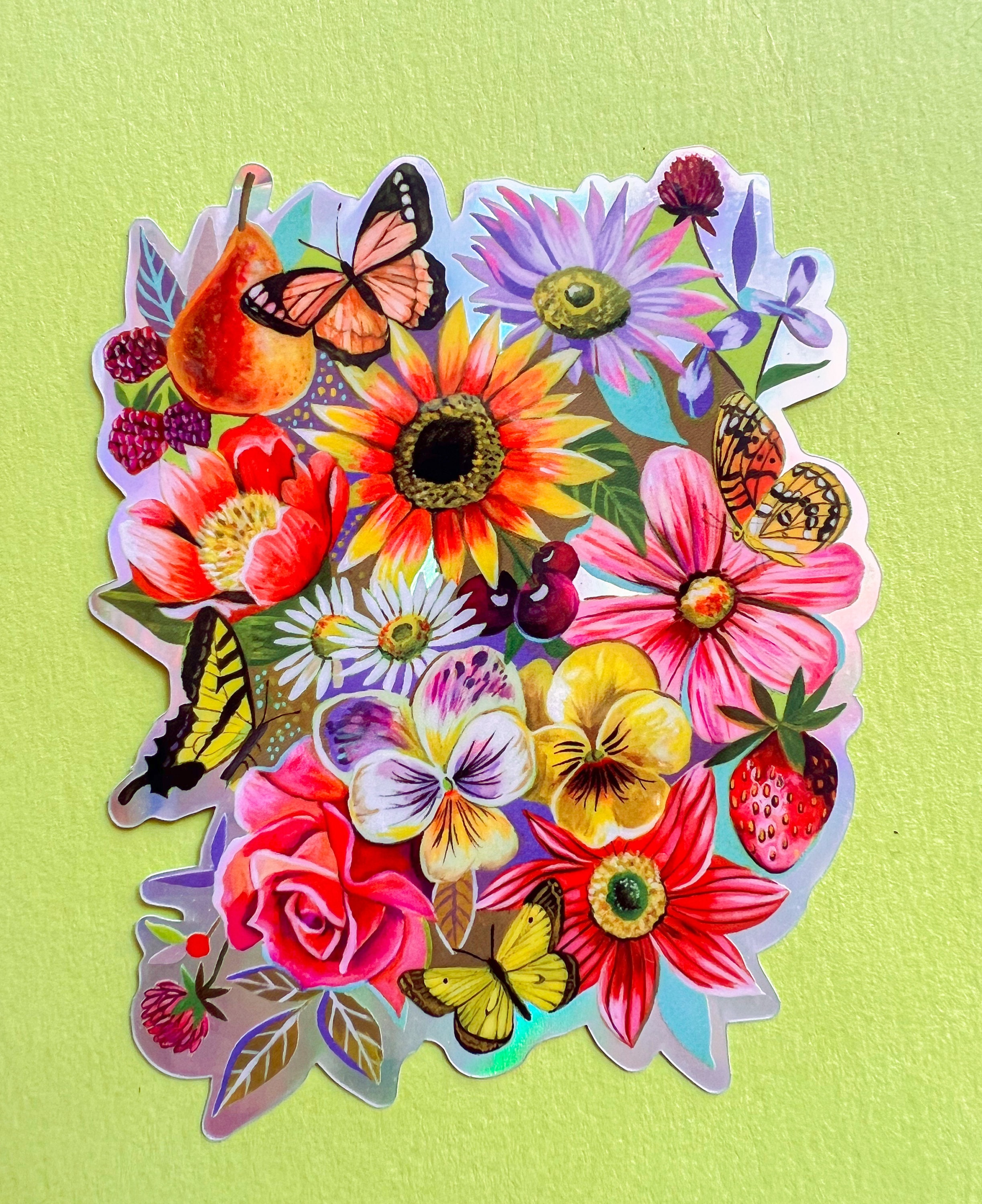 Holographic Bouquet Sticker