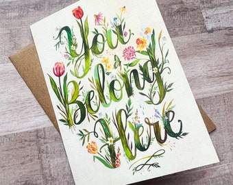 You Belong Here - New Baby Card