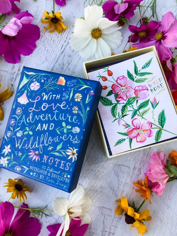 Notecards | With Love, Adventure, and Wildflowers | Katie Daisy